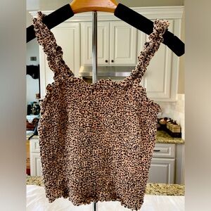 Abercrombie and Fitch leopard ribbed size small crop top